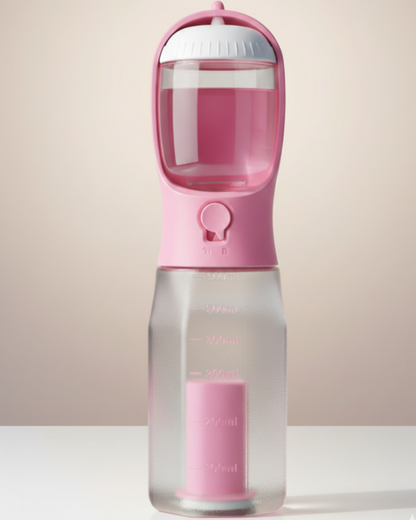 Leak-Proof 3-in-1 Dog Water Bottle - Pink